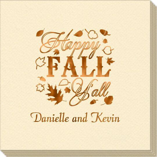 Happy Fall Y'all Linen Like Napkins